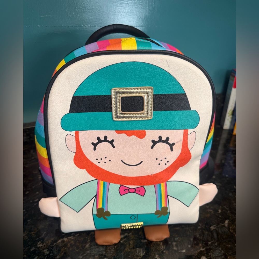 Betsey Johnson Multi-Color Rainbow Leprechaun Mini Backpack